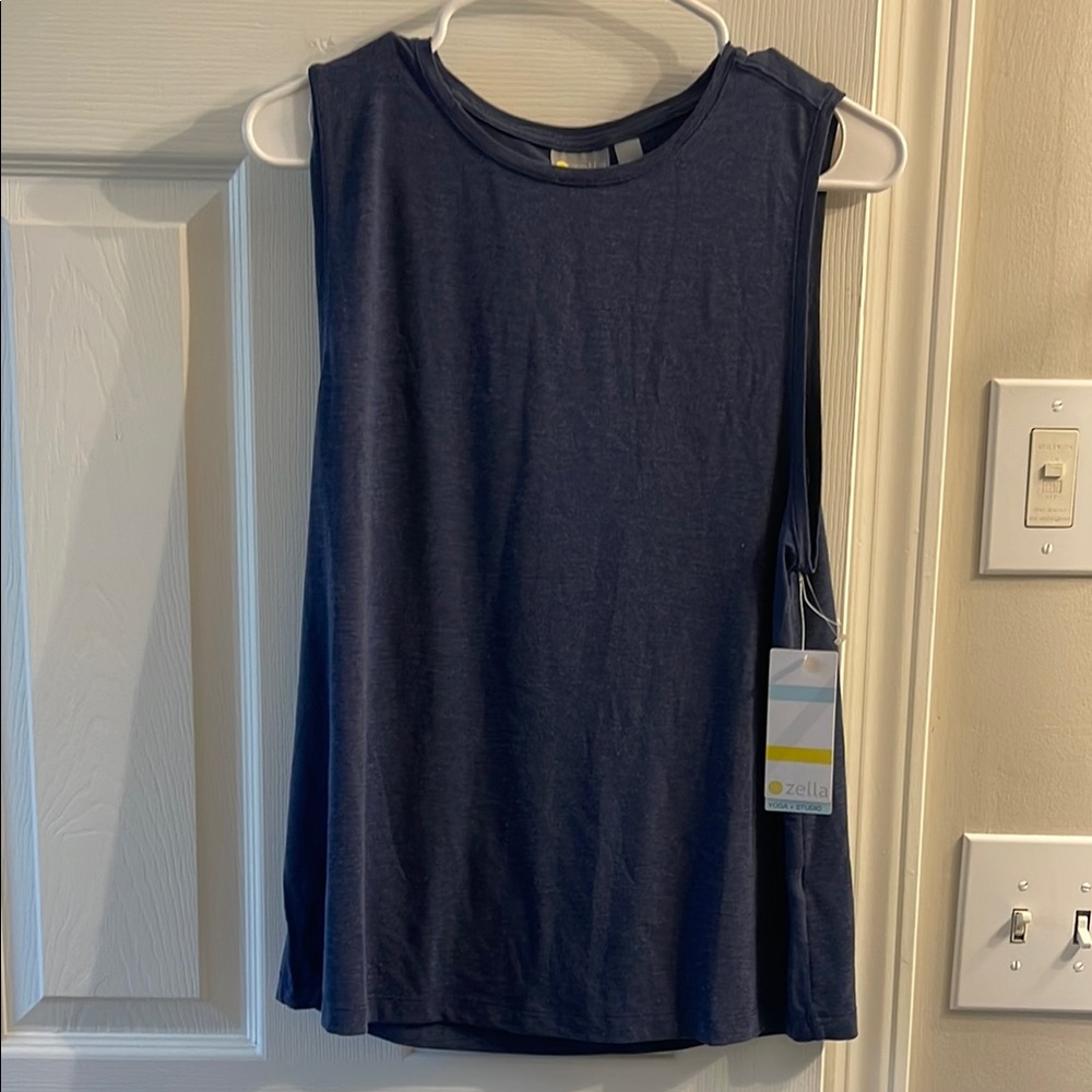 Zella Navy Blue Yoga Sleeveless Top